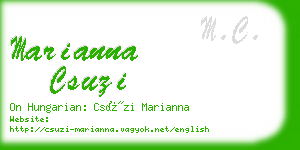 marianna csuzi business card